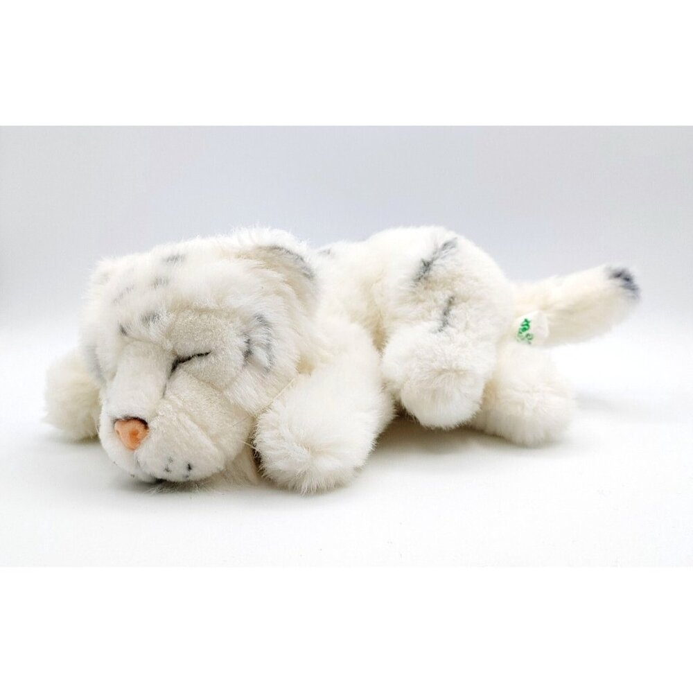 Rainforest Cafe Siberian White Tiger Sleeping Plush Stuffed Animal 10"